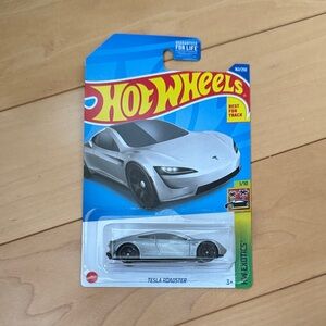 Hot Wheels Tesla Roadster - Sleek Silver Toy Car